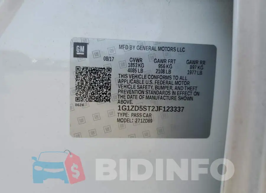 1G1ZD5ST2JF123337 Photo# 12