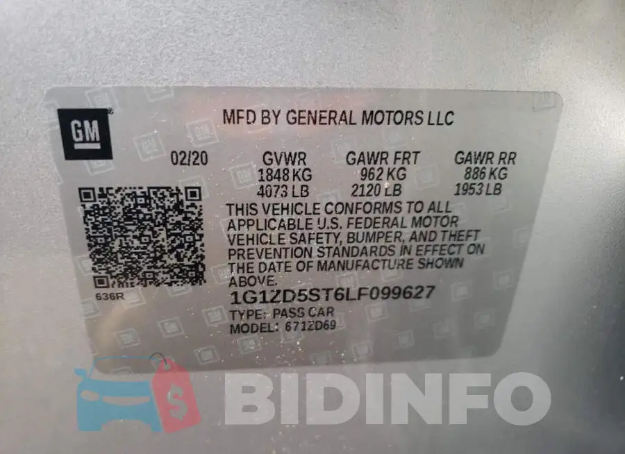 1G1ZD5ST6LF099627 Photo# 12
