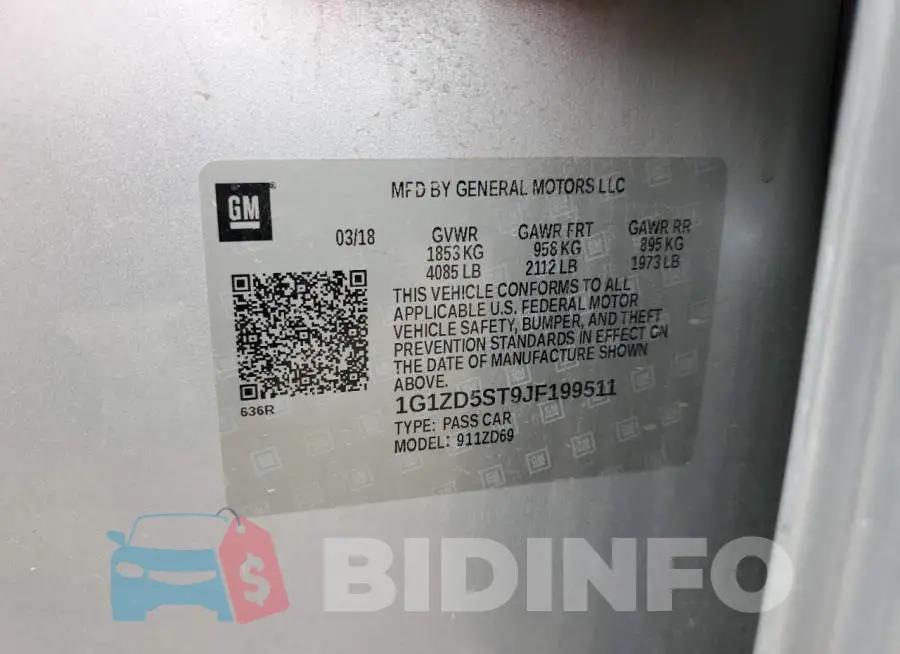 1G1ZD5ST9JF199511 Photo# 12