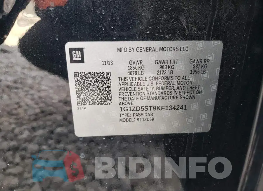 1G1ZD5ST9KF134241 Photo# 12