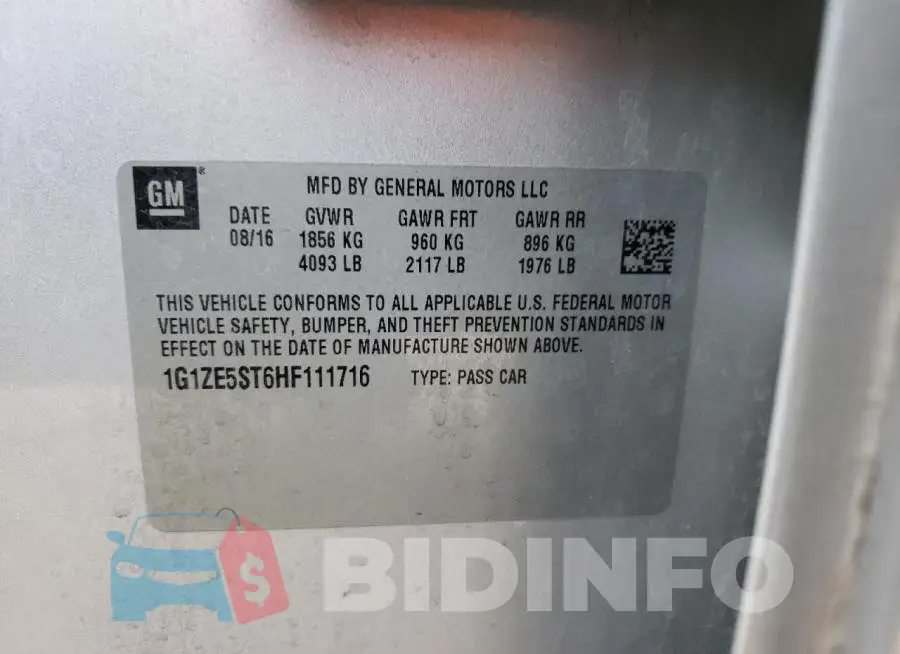 1G1ZE5ST6HF111716 Photo# 12