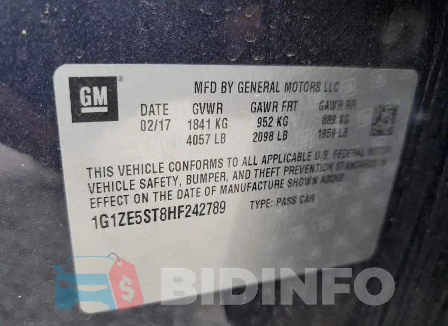 1G1ZE5ST8HF242789 Photo# 13