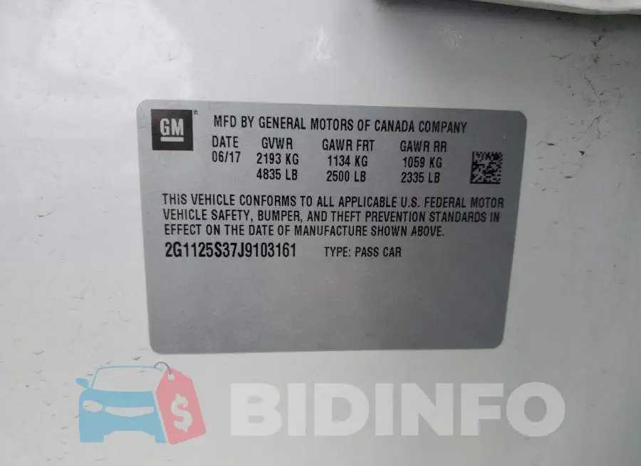 2G1125S37J9103161 Photo# 12