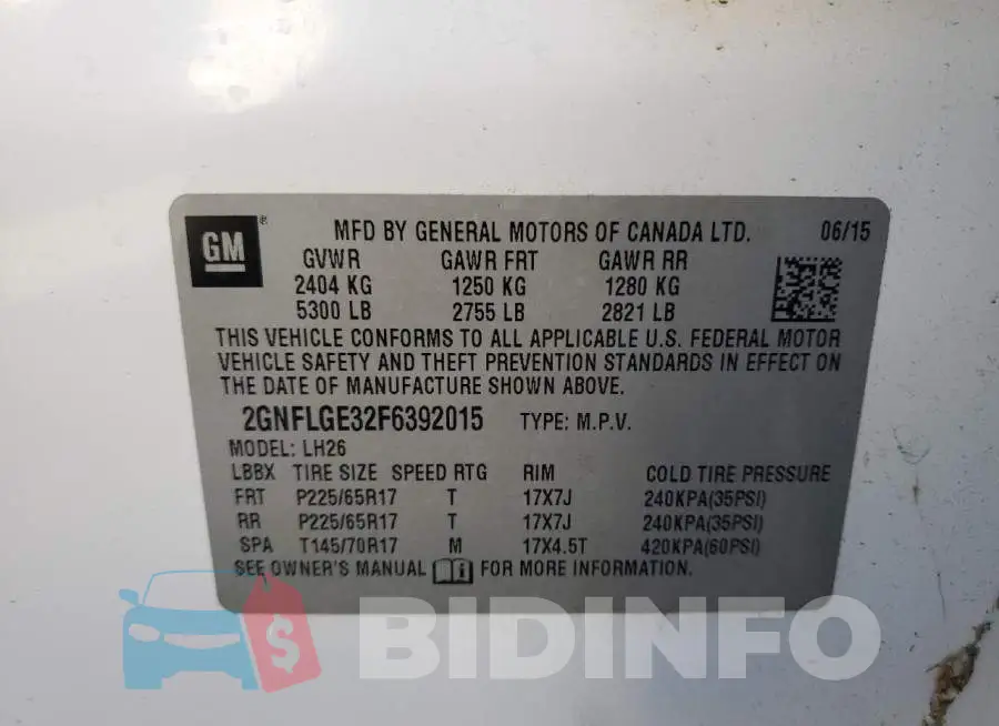 2GNFLGE32F6392015 Photo# 14
