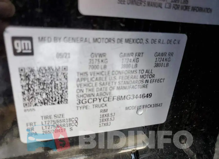 3GCPYCEF8MG344649 Photo# 12