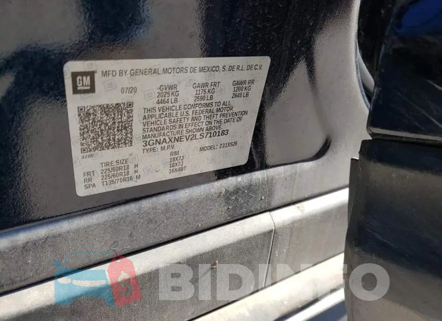 3GNAXNEV2LS710183 Photo# 12