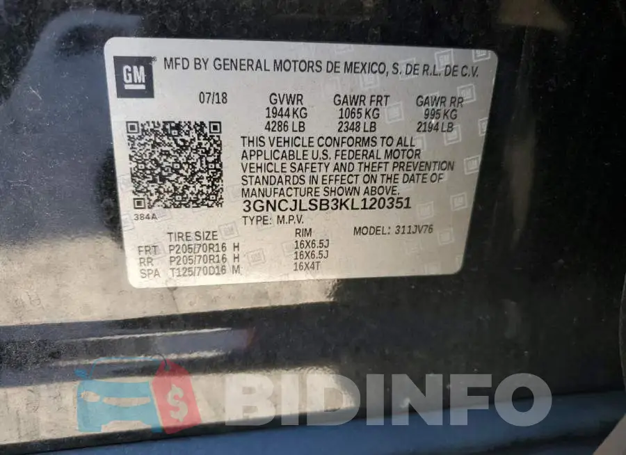 3GNCJLSB3KL120351 Photo# 12