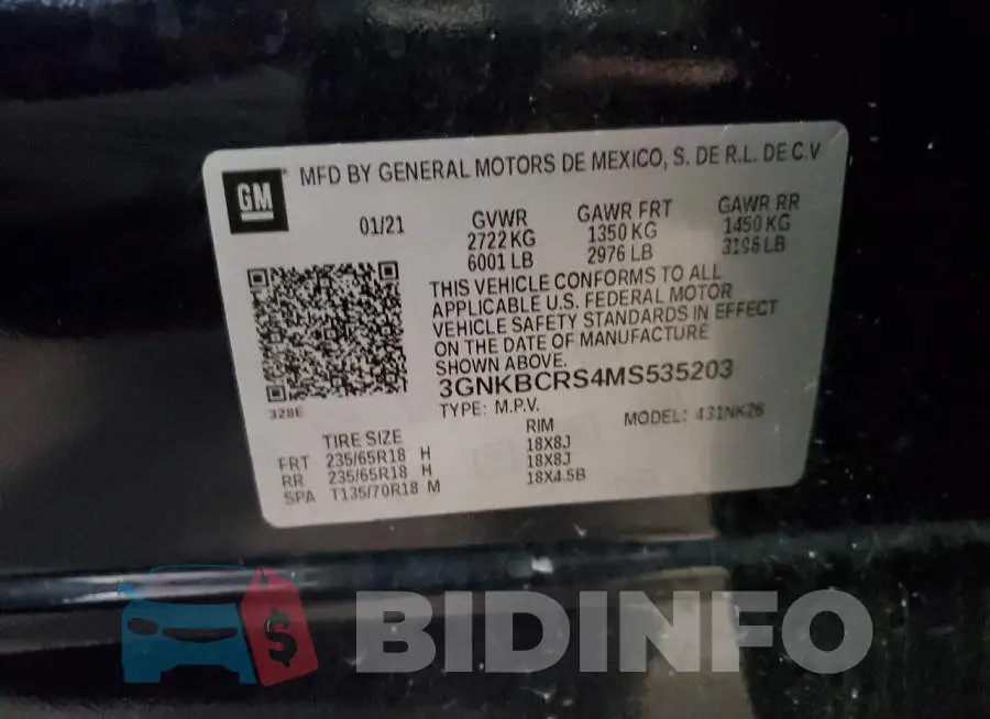3GNKBCRS4MS535203 Photo# 13