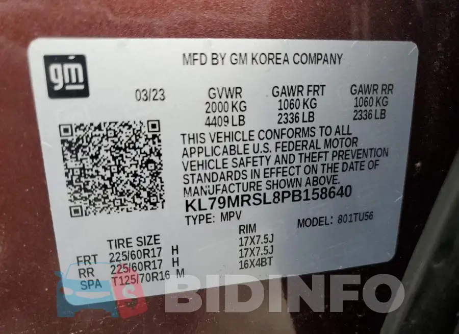 KL79MRSL8PB158640 Photo# 13