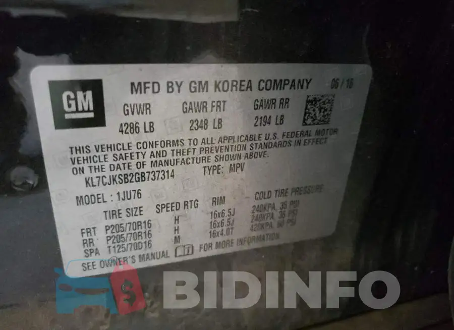 KL7CJKSB2GB737314 Photo# 12