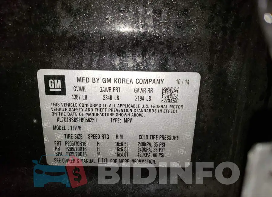 KL7CJRSB9FB056350 Photo# 13