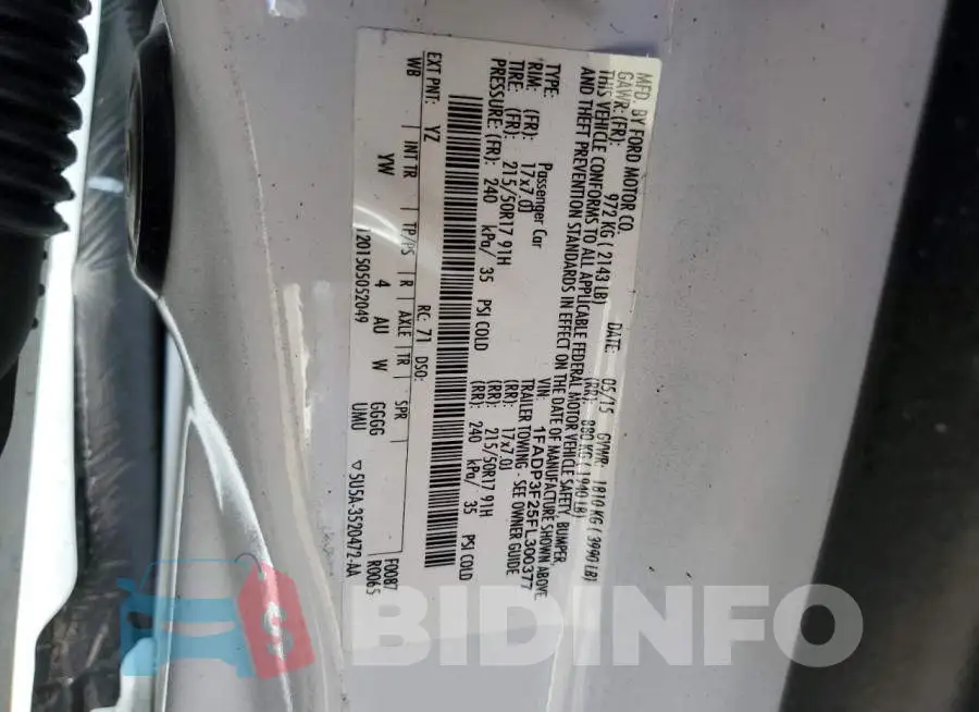 1FADP3F25FL300377 Photo# 12