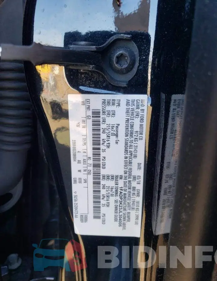 1FADP3K23JL304006 Photo# 12