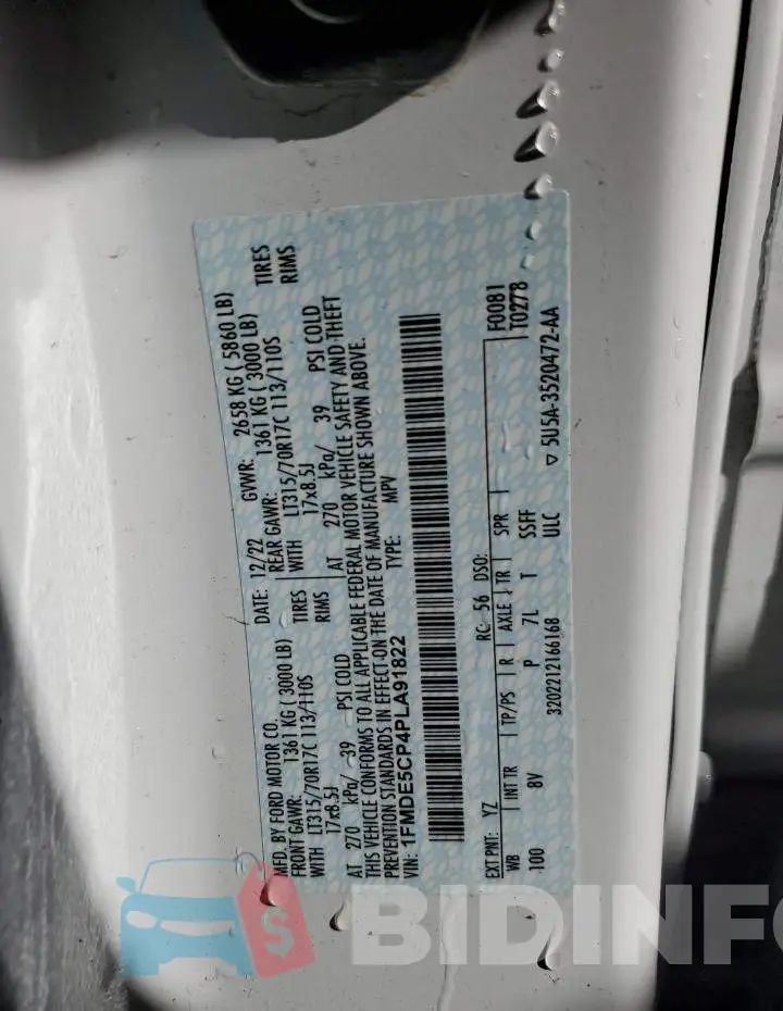 1FMDE5CP4PLA91822 Photo# 12