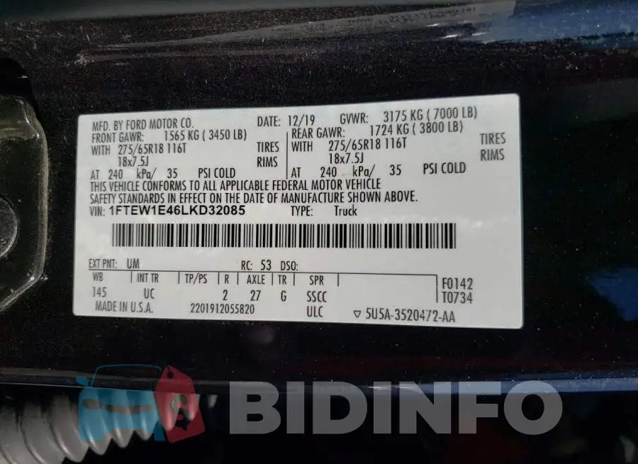 1FTEW1E46LKD32085 Photo# 12