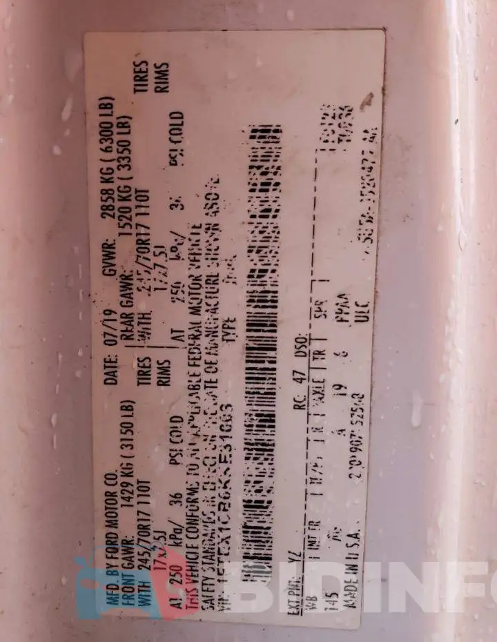 1FTEX1CB6KKE31003 Photo# 13