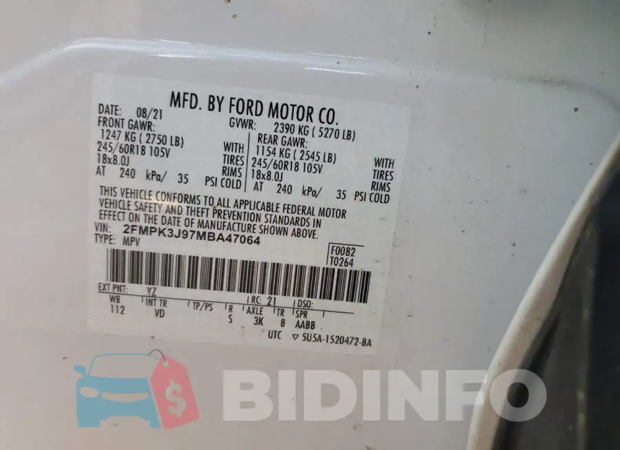 2FMPK3J97MBA47064 Photo# 13