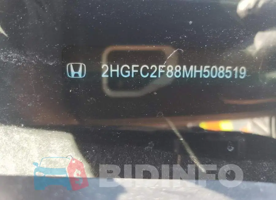 2HGFC2F88MH508519 Photo# 12