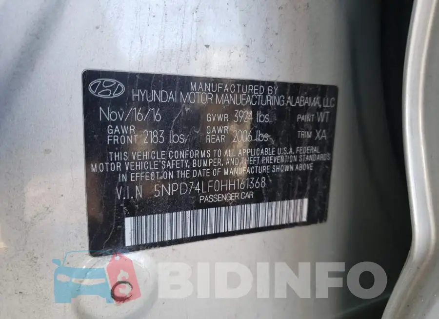 5NPD74LF0HH161368 Photo# 12