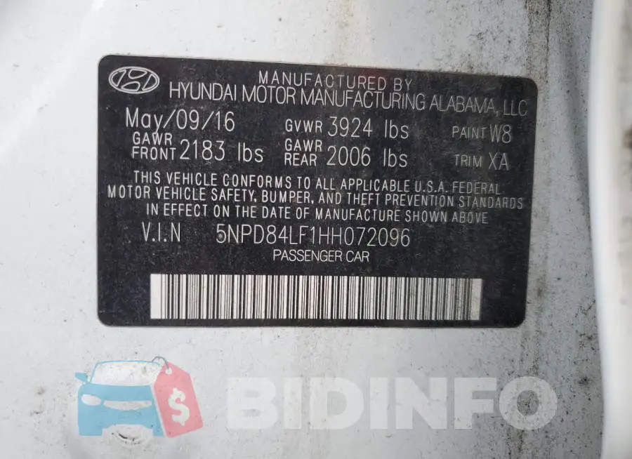 5NPD84LF1HH072096 Photo# 12