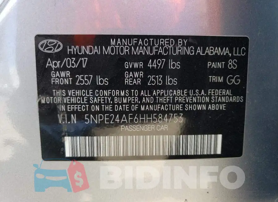 5NPE24AF6HH584753 Photo# 12