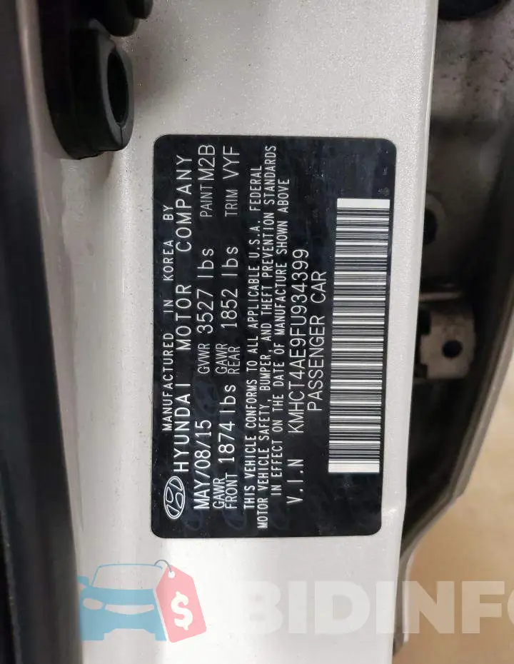 KMHCT4AE9FU934399 Photo# 13