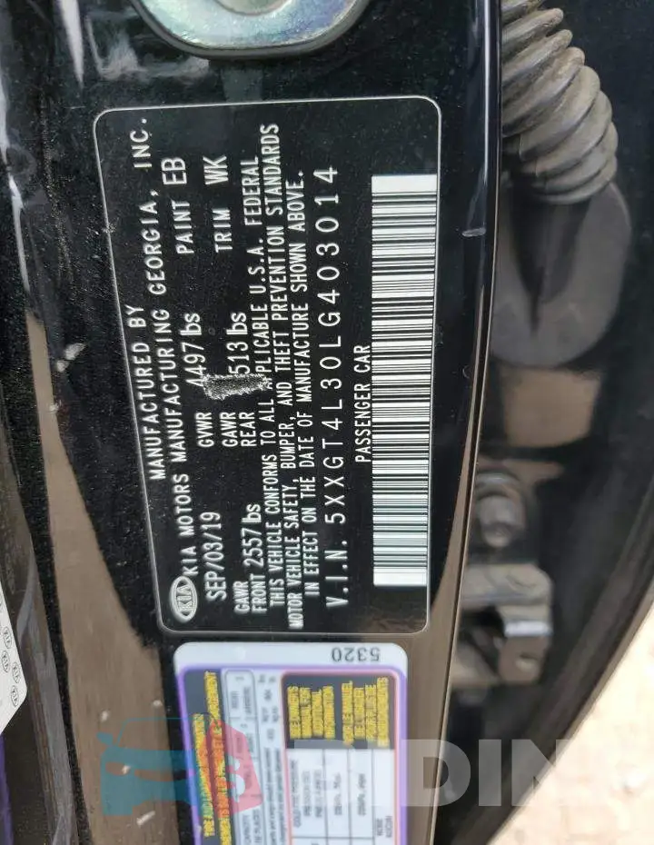 5XXGT4L30LG403014 Photo# 12