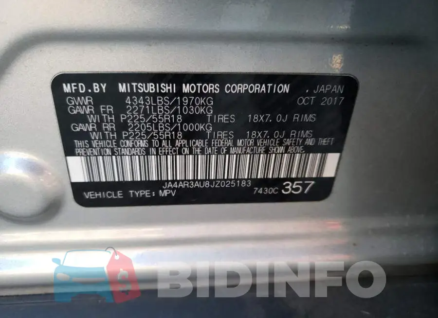 JA4AR3AU8JZ025183 Photo# 13