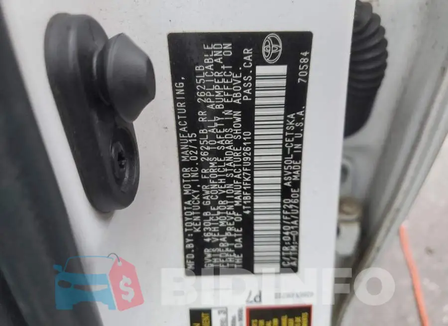 4T1BF1FK7FU926110 Photo# 12