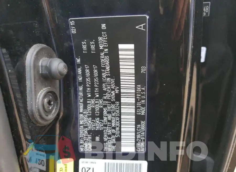 5TDYK3DCXFS583248 Photo# 13