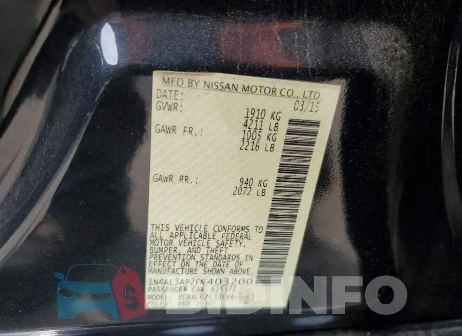 1N4AL3AP2FN403200 Photo# 12