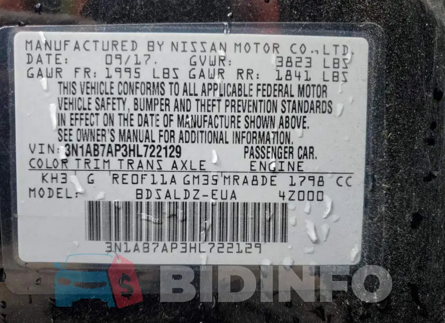 3N1AB7AP3HL722129 Photo# 12