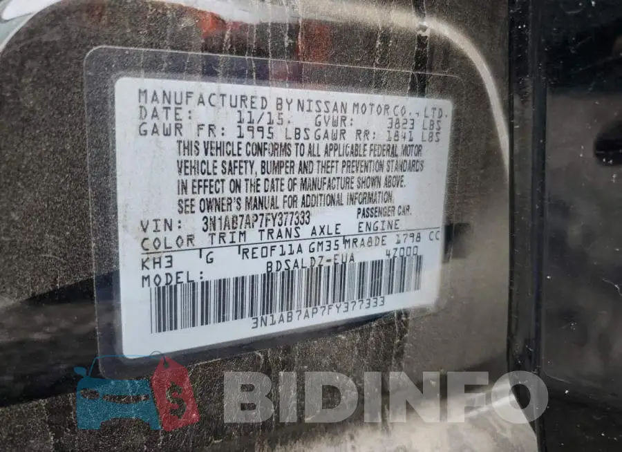 3N1AB7AP7FY377333 Photo# 12