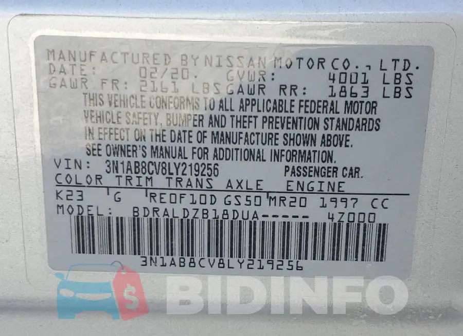 3N1AB8CV8LY219256 Photo# 12