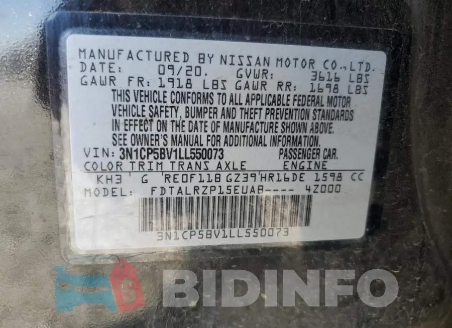 3N1CP5BV1LL550073 Photo# 12