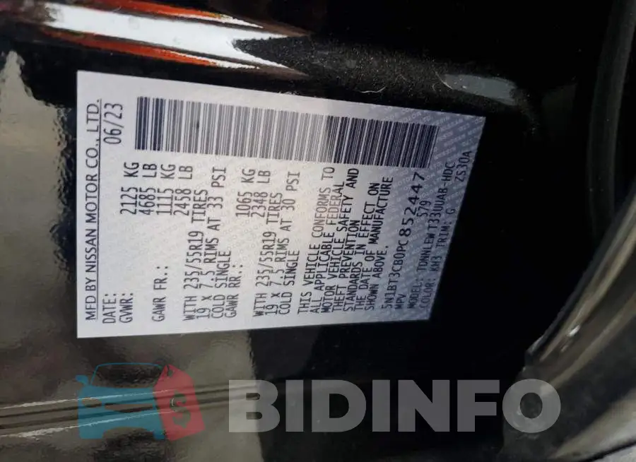 5N1BT3CB0PC852447 Photo# 13