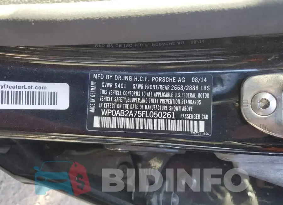 WP0AB2A75FL050261 Photo# 12