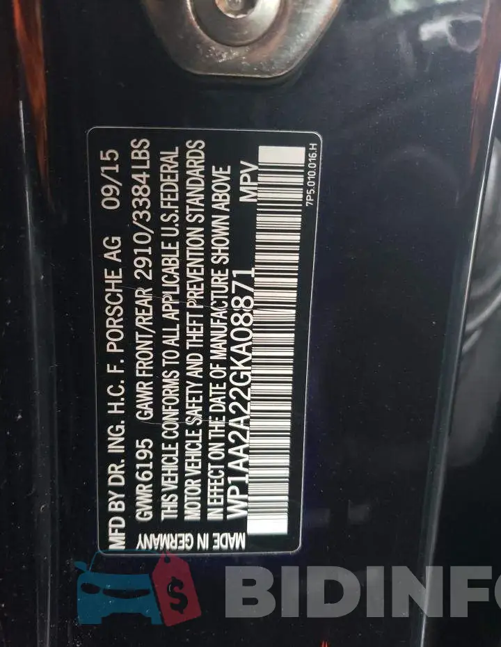 WP1AA2A22GKA08871 Photo# 12
