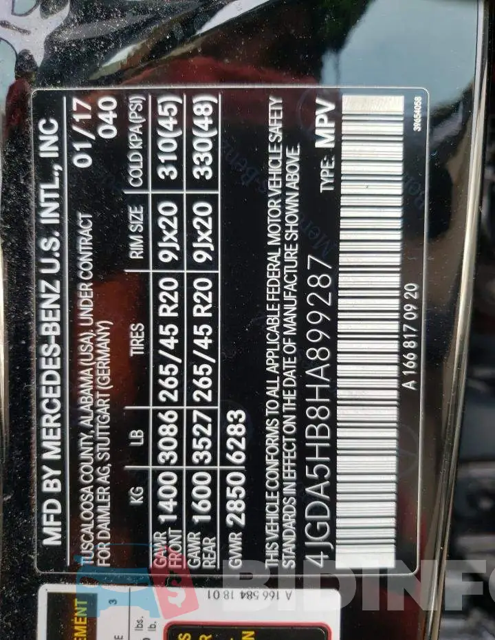 4JGDA5HB8HA899287 Photo# 12