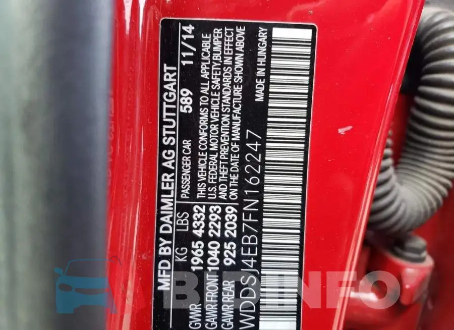 WDDSJ4EB7FN162247 Photo# 12