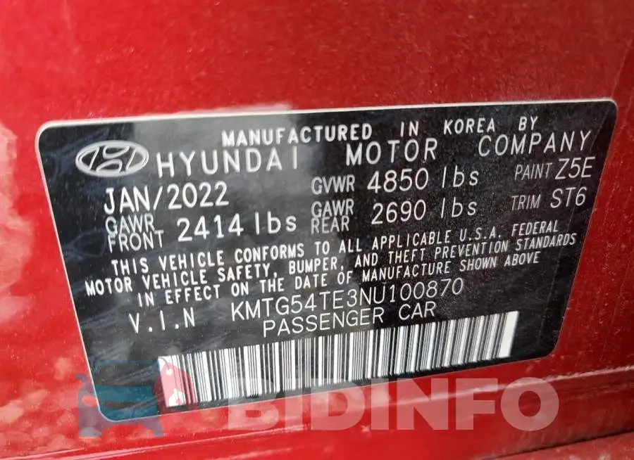 KMTG54TE3NU100870 Photo# 12