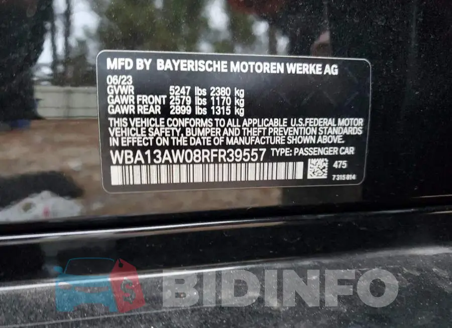 WBA13AW08RFR39557 Photo# 12