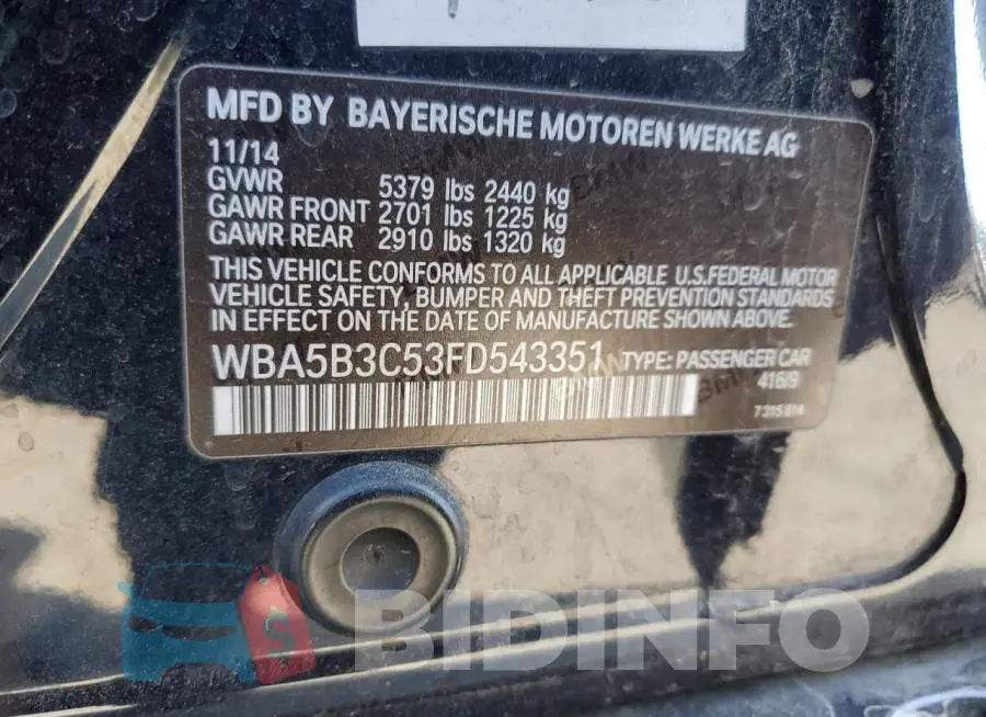 WBA5B3C53FD543351 Photo# 13