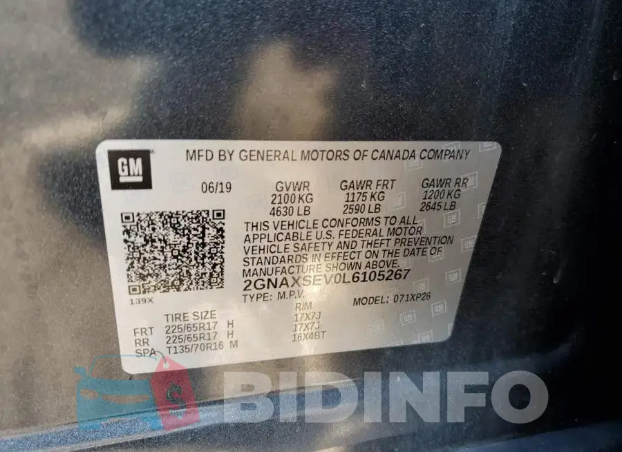 2GNAXSEV0L6105267 Photo# 12