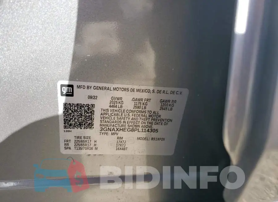 3GNAXHEG8PL114305 Photo# 12