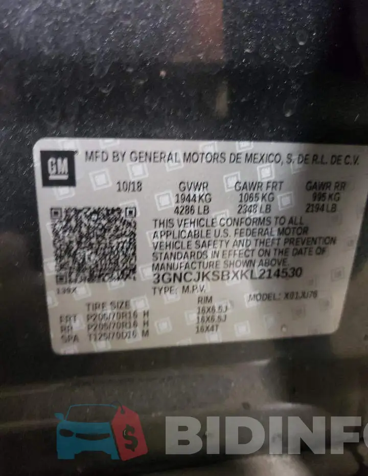 3GNCJKSBXKL214530 Photo# 12