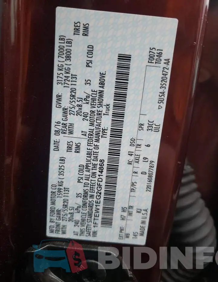 1FTEW1EG2GFD14868 Photo# 12