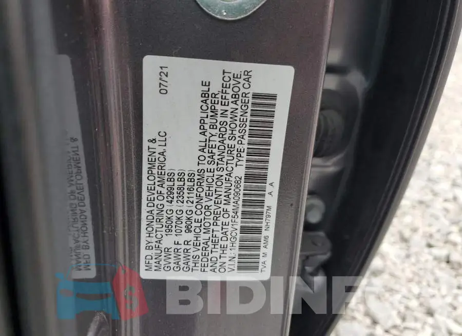1HGCV1F54MA090682 Photo# 13