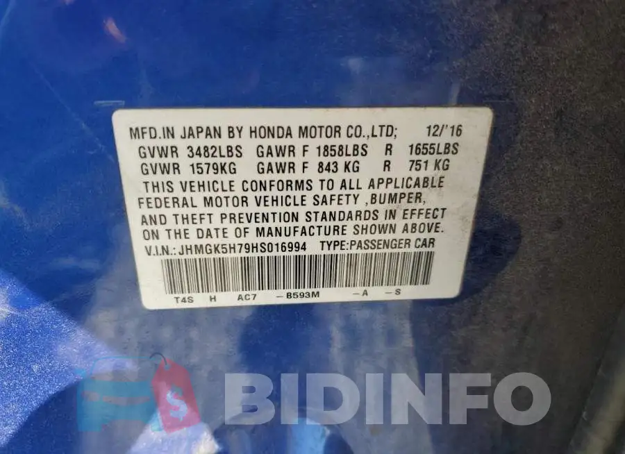 JHMGK5H79HS016994 Photo# 12