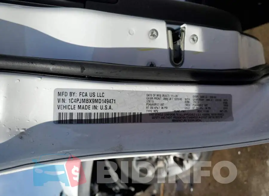 1C4PJMBX9MD149471 Photo# 13